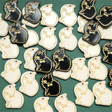 50pcs Cartoon Bow Cats Acrylic Beads DIY Earring/Garment Pendant Accessory
