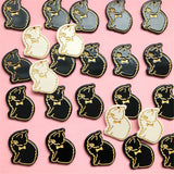 50pcs Cartoon Bow Cats Acrylic Beads DIY Earring/Garment Pendant Accessory