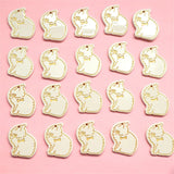 50pcs Cartoon Bow Cats Acrylic Beads DIY Earring/Garment Pendant Accessory