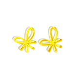 50pcs Cartoon Bow Flowers Acrylic Beads DIY Jewelry Earring Accessory