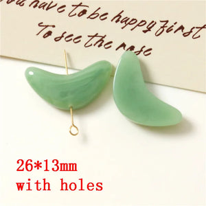 50pcs Cartoon Flowers/Leaves Resin Beads DIY Jewelry Earring/Hair Accessory