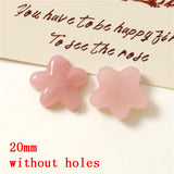 50pcs Cartoon Flowers/Leaves Resin Beads DIY Jewelry Earring/Hair Accessory