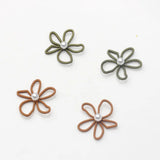 50pcs Cartoon Flowers Floating Locket Charms DIY Jewelry Accessory