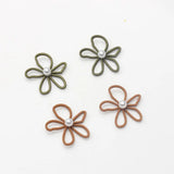 50pcs Cartoon Flowers Floating Locket Charms DIY Jewelry Accessory