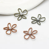 50pcs Cartoon Flowers Floating Locket Charms DIY Jewelry Accessory