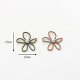 50pcs Cartoon Flowers Floating Locket Charms DIY Jewelry Accessory
