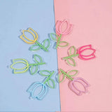 50pcs/lot Cartoon Tulip Acrylic Floral Beads DIY Jewelry Earring Pendant
