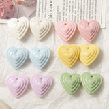 50pcs Cartoon Hearts Acrylic Beads DIY Earring Garment Pendant Accessory