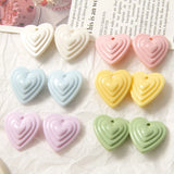 50pcs Cartoon Hearts Acrylic Beads DIY Earring Garment Pendant Accessory
