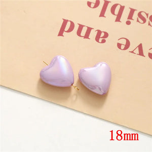 50pcs Cartoon Hearts Acrylic Beads DIY Jewelry Earring/Bracelet Accessory