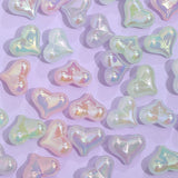 50pcs Cartoon Hearts Resin Beads DIY Jewelry Earring Pendant Accessory