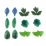 50pcs Cartoon Leaf Shape Acrylic Beads DIY Jewelry Pendant Accessory