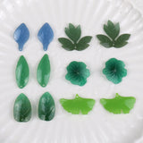50pcs Cartoon Leaf Shape Acrylic Beads DIY Jewelry Pendant Accessory