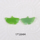 50pcs Cartoon Leaf Shape Acrylic Beads DIY Jewelry Pendant Accessory