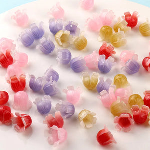 50pcs/lot Lily Flowers Acrylic DIY Jewelry Earring/Garment Pendant