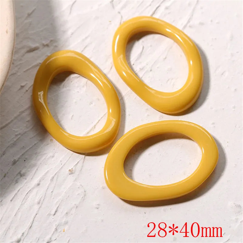 50pcs Resin Beads Irregular Shape DIY Jewelry Earring Accessory