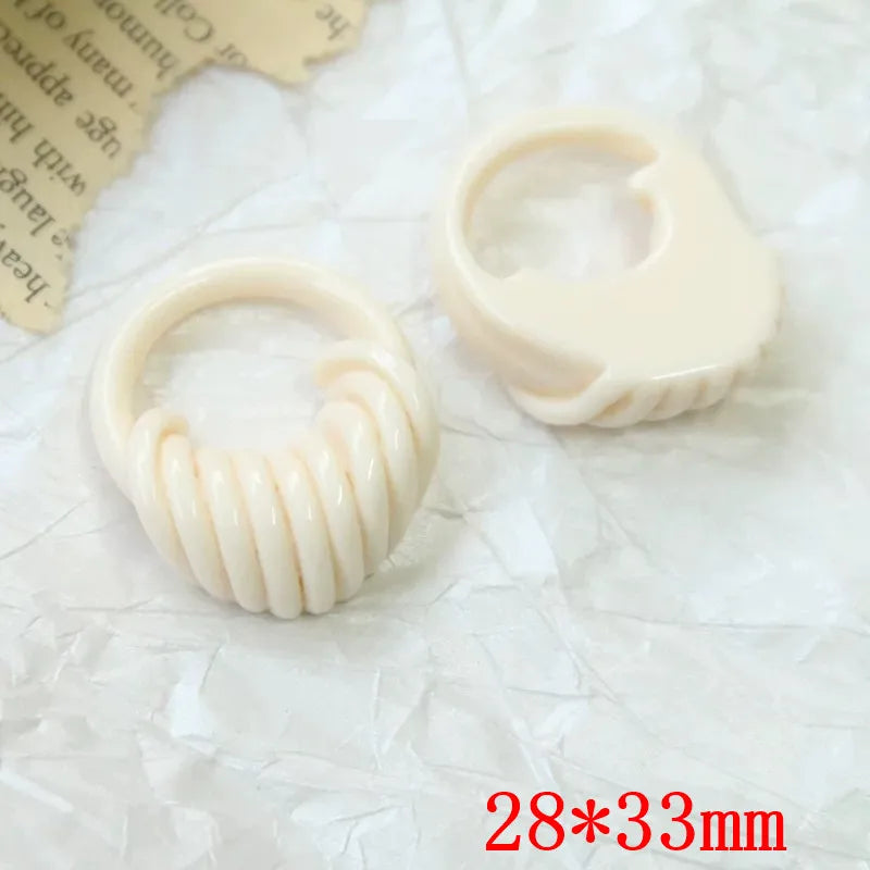 50pcs Resin Beads for DIY Jewelry Earrings Rings Garment Accessory
