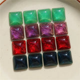 50pcs Print Geometry Square/Rectangle Beads DIY Jewelry Earring Accessory