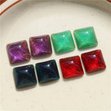 50pcs Print Geometry Square/Rectangle Beads DIY Jewelry Earring Accessory