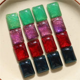 50pcs Print Geometry Square/Rectangle Beads DIY Jewelry Earring Accessory