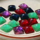 50pcs Print Geometry Square/Rectangle Beads DIY Jewelry Earring Accessory