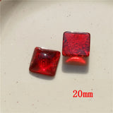 50pcs Print Geometry Square/Rectangle Beads DIY Jewelry Earring Accessory