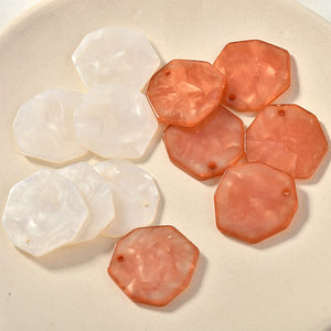 50pcs Geometry Acrylic Beads DIY Earring/Garment Accessory