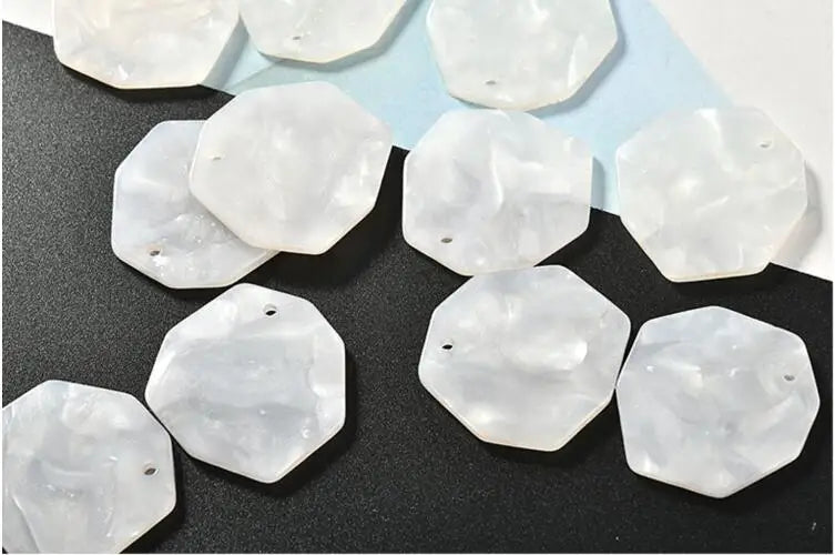 50pcs Geometry Acrylic Beads DIY Earring/Garment Accessory
