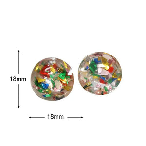 50pcs Sequins Core Flatback Resin Beads DIY Jewelry Earring Accessory