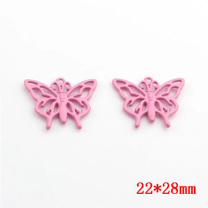 50pcs Butterfly Alloy Floating Locket Charms DIY Jewelry Earring Accessory