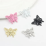 50pcs Butterfly Alloy Floating Locket Charms DIY Jewelry Earring Accessory