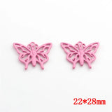 50pcs Butterfly Alloy Floating Locket Charms DIY Jewelry Earring Accessory