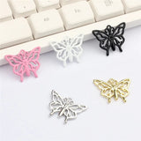 50pcs Butterfly Alloy Floating Locket Charms DIY Jewelry Earring Accessory