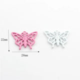 50pcs Butterfly Alloy Floating Locket Charms DIY Jewelry Earring Accessory
