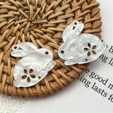 50pcs Cartoon Rabbit Shape Acrylic Beads for DIY Jewelry and Garment Accessory
