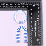 50pcs Flowers Print Acrylic Beads DIY Jewelry Earring Accessory