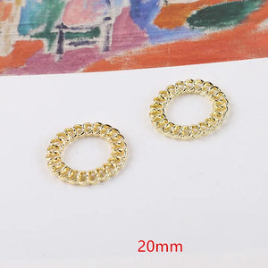 50pcs Alloy Charms for DIY Earring/Garment, Geometry Shapes