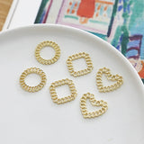 50pcs Alloy Charms for DIY Earring/Garment, Geometry Shapes
