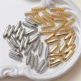 50pcs Geometry Ovals Floating Locket Beads Charms DIY Jewelry Accessories