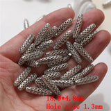 50pcs Geometry Ovals Floating Locket Beads Charms DIY Jewelry Accessories