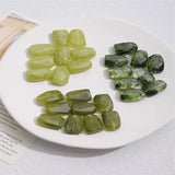 50pcs Green Print Irregular Straight Hole Beads DIY Jewelry Earring/Bracelet