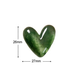 50pcs Resin Heart Beads for DIY Jewelry, Earring, Garment
