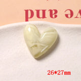 50pcs Resin Heart Beads for DIY Jewelry, Earring, Garment