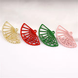 50pcs Cartoon Lantern Fan Floating Locket Charms DIY Jewelry Accessory