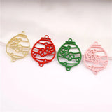 50pcs Cartoon Lantern Fan Floating Locket Charms DIY Jewelry Accessory