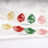 50pcs Cartoon Lantern Fan Floating Locket Charms DIY Jewelry Accessory