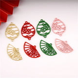 50pcs Cartoon Lantern Fan Floating Locket Charms DIY Jewelry Accessory