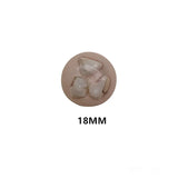 50pcs Pink Geometric Shell Beads 18mm Round Semicircle Shape Accessory