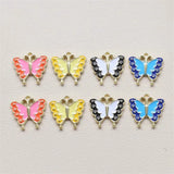 50pcs Alloy Butterfly Floating Locket Charms DIY Jewelry Accessory