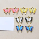50pcs Alloy Butterfly Floating Locket Charms DIY Jewelry Accessory